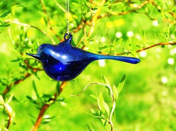 Ptáček skleněný modrý